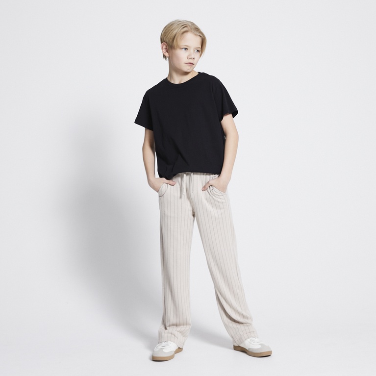 Striped drawstring pants "Ferry" Beige